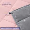 yescool 20lbs Pink Grey Weighted Blanket for Adults 60"x80", Cooling, Heavy, Breathable with Glass Beads, Queen Size, Machine Washable