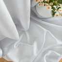 HLC.ME 2 Piece Semi Sheer Voile Drapery Window Curtain Grommet Panels for Bedroom (54" W x 95" L, Silver Grey)