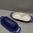 Cast Iron Bread Pan with Lid, Mini Enamel Sourdough Baking Dutch Oven Pot, Double Round Loaf Space for Homemade, Bread, Cake, Meatloaf, 16.5cm Diameter, 500F Oven Safe, Non Stick, Orange