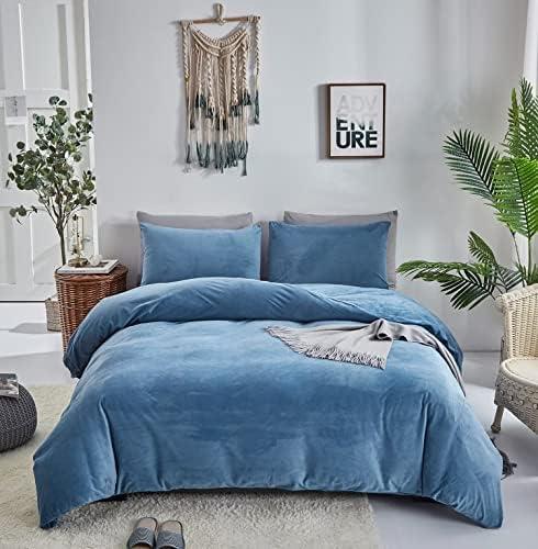 Sherpa Weighted Blanket Velvet Blue Comforter Warm Size 60"x80"