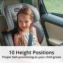 Chicco KidFit ClearTex Plus 2-in-1 Belt-Positioning Booster Car Seat, Backless and High Back Booster Seat, for Children Aged 4 Years and up and 40-100 lbs., Obsidian/Black, Manufactured Date 03/2026, Do Not Use After 03/20234