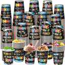 Qinyoung 120 Pcs School's out for Summer Cups End of Year Party Decorations 8 oz Disposable Drinkware 6 Designs for End of Academic Year Last Day of School 2026 Classroom Celebration (EXP 08/06/26)