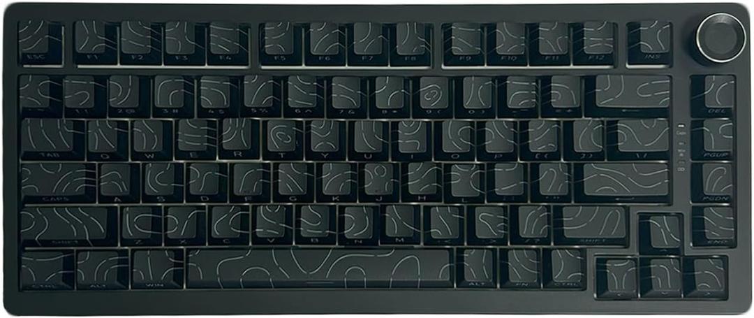 K81 Wireless Mechanical Gaming Keyboard  Tri-Mode BT5.0/2.4G/USB-C, 75% Compact Hot-Swappable RGB Keyboard with Pre-Lubed Linear Switches & Volume Knob, for PC, Mac, Laptop (Camouflage Black)