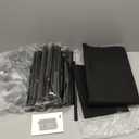 Wardrobe Closet, Quick and Easy Assembly, Black Portable Closet with 2 Hanging Rods 4 Storage Shelves and 8 Side Pockets, Sturdy and Stable Clothes Rack with Cover, for Bedroom and Dormitory