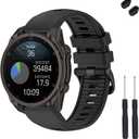 TopPerfekt Band Compatible with Garmin Fenix 8/8 Pro 51/47/43mm, Soft Silicone Replacement Watch Strap Wristband for Instinct 3/Forerunner 965/Tactix 8/ Fenix 7/6/ Descent G2 Smart Watch for Women Men
