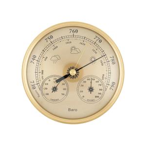 3-in-1 Weather Station - Thermometer Hygrometer Barometer for Home 130mm, Indoor Outdoor Weather Station with Easy-Read Dial, Wall/Desk Mounted for Greenhouse Office Lab