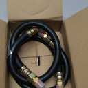 2PCS 3/8 Air Brake Chamber Hose, Dazakoot 3/8 Fit End x 3/8 Swivel End Rubber Air Brake Hose Assembly, SAE J1402 Air Brake Hose for Semi Truck - 24inch