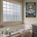 LIUAXICIA Metal Tin Sign Reading Makes Me Feel Less Murdery for Living Room Bedroom Office Wall Decor Home Decoration 8x12inch