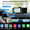 Wireless Apple Carplay Screen, 10.26inch Android Auto Screen Dash Cam Car Stereo, Apple CarPlay Screen with Backup Camera, Bluetooth GPS Navigator for Car and Touch Screen