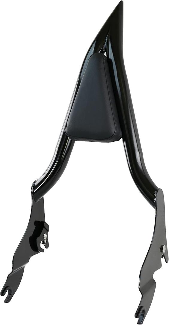 YHMOTO Detachable Sissy Bar Passenger Backrest 22" Inch Rear Pad Fit for Harley Touring Models 2009-2022 Road King Ultra CVO Limited Street Glide Road Glide Electra Glide (Black) (Black Backrest Sissy Bar)