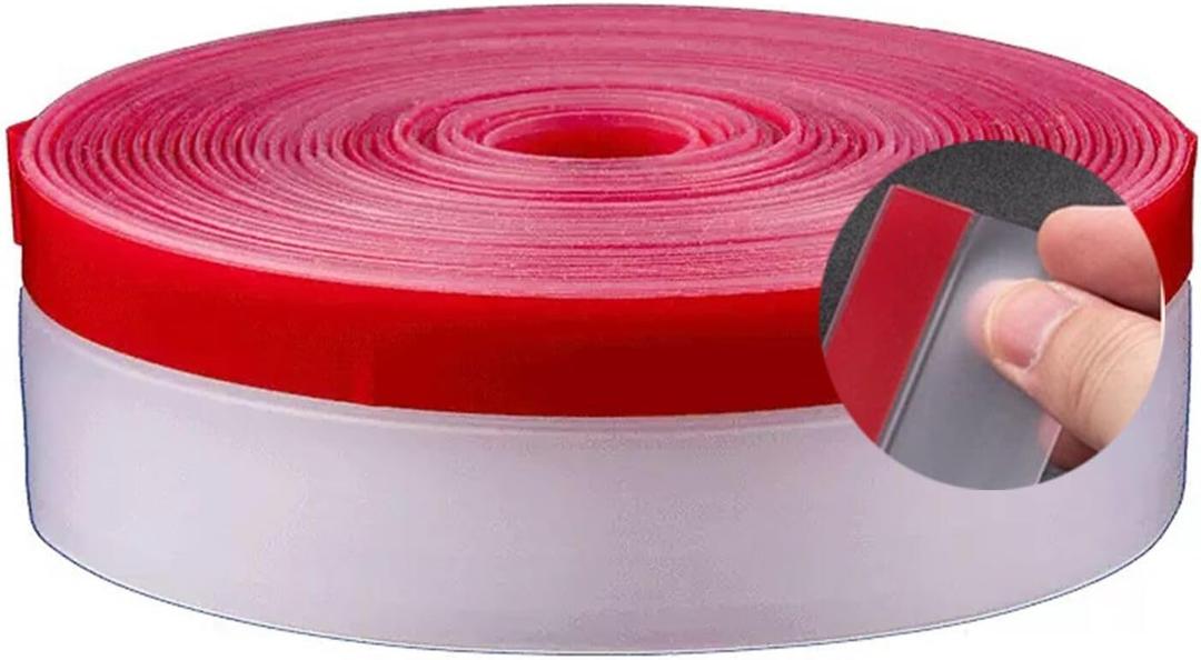 Weather Stripping Door Seal, Silicone Strips for Door, Window, Transparent 33 Feet Long(Width 1.8IN / 45mm)