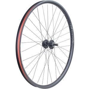 26 Inch Bicycle Wheelset - 14Gx32H Spokes with ED Brass Nipples - 100mm Front/135mm Rear QR Hubs - 6-Bolt Disc Brake Compatible Release for 6-9 Speed Bikes (Rear, 26 inch)