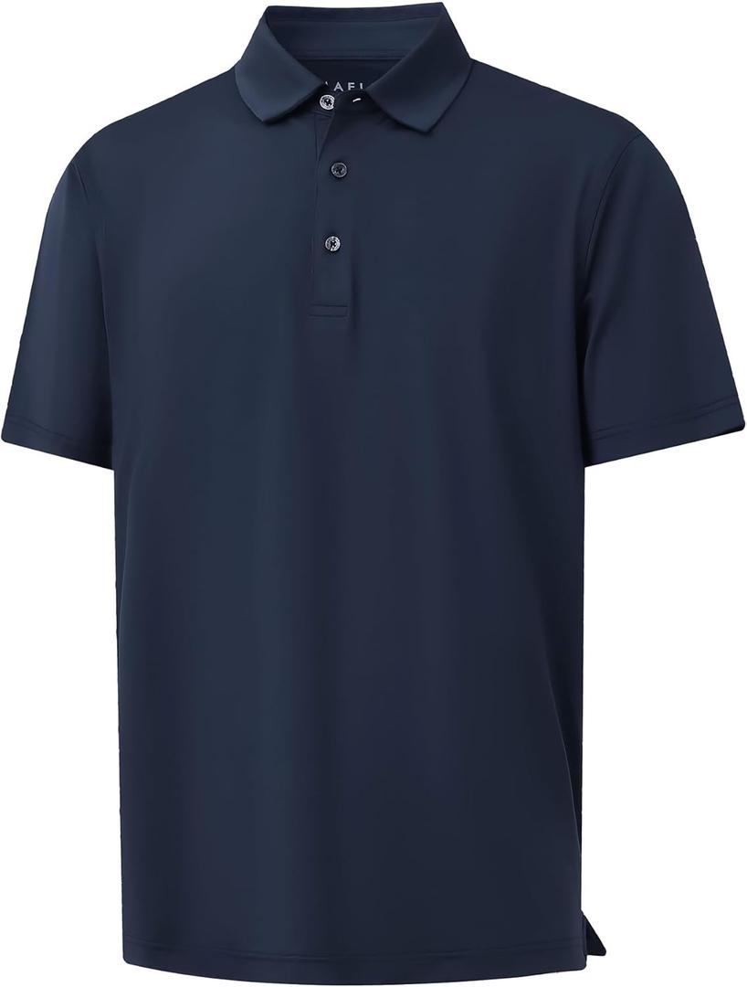M MAELREG Golf Shirts for Men Dry Fit Performance Chest Print Color Block Moisture Wicking Casual Short Sleeve Polo Shirts, Size: M