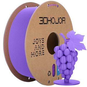 3DHoJor 3D Printer Filament Basic PLA Filament 1.75mm 300mm/s 1kg Cardboard Spool Dimensional Accuracy +/- 0.03 mm Fit Most 3D FDM Printer-Grape Purple