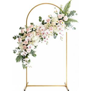 Metal Arch Backdrop Stand 6.6FT: Wedding Arch Frame for Ceremony Balloon Arch Stand for Birthday Anniversary Wedding Party Baby Shower