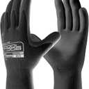 COOLJOB 12/60 Pairs Safety Work Gloves Pack Bulk with Grip PU Coating, 13 Gauge Seamless Knit Gloves with Polyurethane Dipped for Warehouse Working, Breathable Lightweight for Men Women, Black Medium