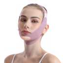 Face Lift Prevent Sagging Chin Up Mask V Shaped Face Mask Chin strap for sleeping V-Line Mask,Jawline Shaper,Lilac,M