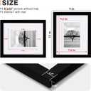 Egofine 8x10 Picture Frames Set of 4, Made of Solid Wood Covered by Plexiglass 4x6 and 5x7 with Mat or 8x10 without Mat, for Table Top Display and Wall Mounting Photo Frame Black