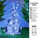 Copper Wire Firecracker Christmas Lights, 10FT 200LED Battery Operated Twinkle Cluster Fairy Lights for Christmas Tree with Remote for Bedroom Dorm Wreath DIY Wedding Christmas Decoration