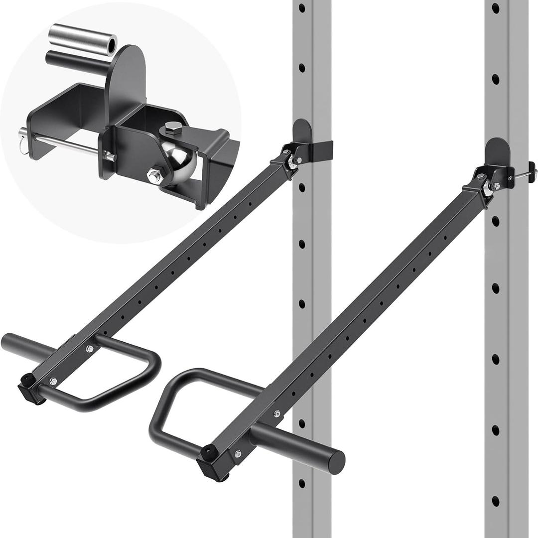 SELEWARE Adjustable Lever Arms Jammer Arms for 2'' x 2'' and 3'' x 3''Power Racks, Heavy Duty Versatile Lever Arm Attachment for Gym Rows, Pushes, Deadlifts, Belt Squats, Curls and More