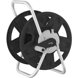 Water Hose Reel Cart, Holds 60-80 Ft of 5/8 Inch Hose, Black Wall Mounted Garden Hose Cart, Portable Hose Reel for Convenient Storage and Watering