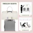 3Pcs Garment Duffle Bags for Travel Convertible Carry on Garment Bag for Women Men Travel Duffle Bag Includes Shoe Pouch & Hanging Suit Bag for Clothes/Dresses, Beige