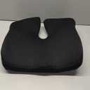 Cushion Lab Patented Pressure Relief Seat Cushion for Long Sitting Hours on Office & Home Chair - Extra-Dense Memory Foam for Soft Support. Car Pad for Hip, Tailbone, Coccyx, Sciatica - Black