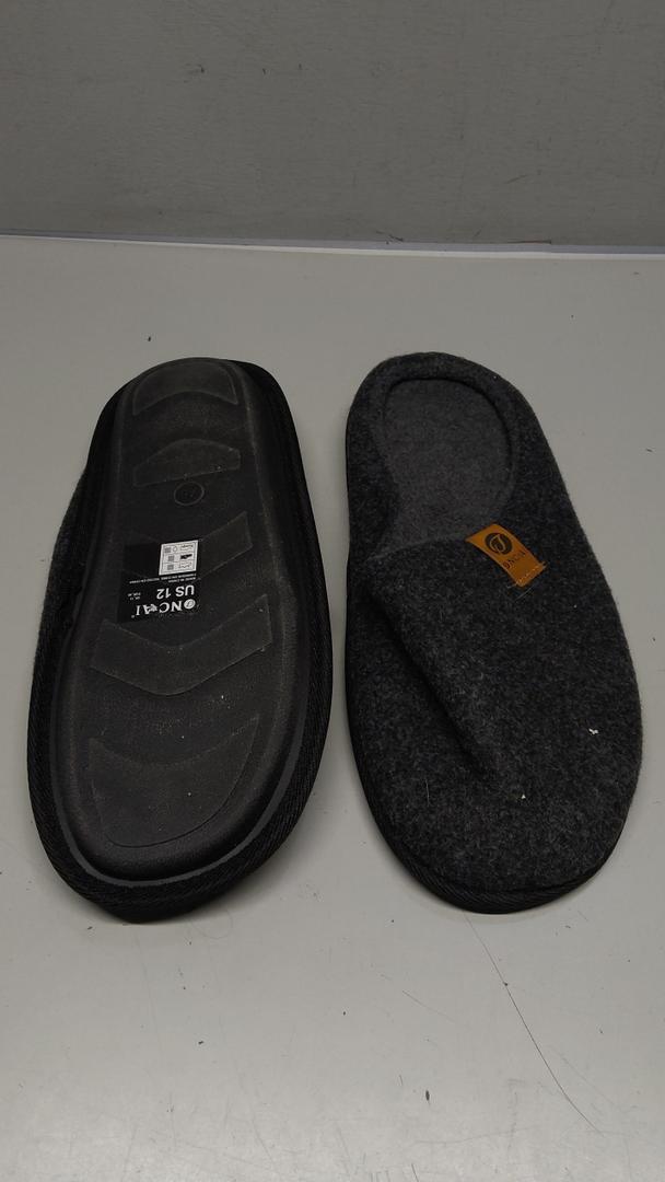 ONCAI Men's House Slippers Memory Foam Slip-On Warm Cozy Scuff Home Bedroom Shoes with Indoor/Outdoor Rubber Soles US Size 46