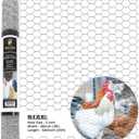 Chicken Wire 36 in x 25 FT x 2 Mesh x 20GA | Poultry Wire Netting | Hot Dipped Galvanised | Hexagonal Galvanized Mesh for Chicken Coop, Rabbit Cage, Fence Barrier PM36x25x2