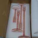 Hewory Glass Taper Candle Holders: 4 Pcs Pink Vintage Candlestick Holders Tall Candle Sticks Holder Decor, Glass Candle Holder for Table Centerpiece Wedding Christmas Advent Holiday Party Decorations