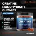 Creatine Monohydrate Gummies 5000mg for Men & Women, Chewables Creatine Monohydrate for Muscle Strength, Energy Boost, Pre-Workout Supplement(120 Count)- Mixed Berries Flavour