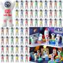 50 Pcs Mini Astronaut Figurines for Kid Spaceman Toy, Blue