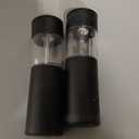 Electric Salt and Pepper Grinder Set, Rechargeable Automatic Pepper Mill Grinder with LED Light, Adjustable Coarseness shakers, One-Hand Operation for Kitchen(2 Pack, Upgrade Black+Black)