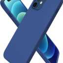 ORNARTO Compatible with iPhone 12 Case, Compatible with iPhone 12 Pro Case, Slim Liquid Silicone 3 Layers Full Covered Soft Gel Rubber Phone Case Cover 6.1 inch-White