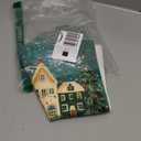 Winter Lumbar Decorative Rectangle Pillow Cover 12 x 20, Wonderland Forest House Snowflake Vintage Porch Outdoor Pillowcase, Christmas Holiday Seasonal Farmhouse Cushion Case Home Decor (Green)