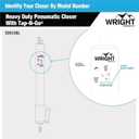 Wright Products V2012BL Heavy Duty Tap-N-Go Pneumatic Closer, Black