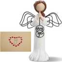 Thank You Angel Gifts for Women, Teachers, Coworkers - Perfect for Employee Appreciation, Thanksgiving, and Gratitude - Hand-Painted Sculpted Figure for Friends and Colleagues