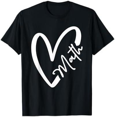 Funny Mathematician Teacher Kids Physicist I Love Math T-Shirt, Medium