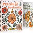 Beautiful Coloring Book Set of 2 for Adult Relaxation - Funny Coloring Books with Floral Designs for a lot of Laughs - The Perfect Stress-Relieving Gift for Women