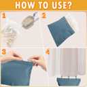 10 Set Outdoor Curtain Weights Upgraded 30 oz High Weighted Sand Bags with 30 Metal Clips for Gazebo Patio Tent Tablecloth 7.5"*8.7" Blue