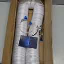 Hon&Guan 4" x 20' Dust Collection Hose, 4 Inch Flexible Clear PVC Dust Collector Hose with Carbon Steel Wire for Woodworking Dust Collecting System, Includes 4 Hose Clamps