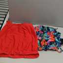 Yonique Blouson Tankini Swimsuits for Women 2 Piece Bathing Suits Tops with Boyshorts Modest Loose Fit Swimwear (X-Large, Red & Floral)