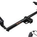 DBXB-RV Class 3 Trailer Hitch Standard 2-Inch Receiver Compatible with 2015-2024 Ford Edge, Multi-Fit Hitch to Receive Ball Mount, Cargo Carrier, Bike Rack. Black Powder Coated. 13381