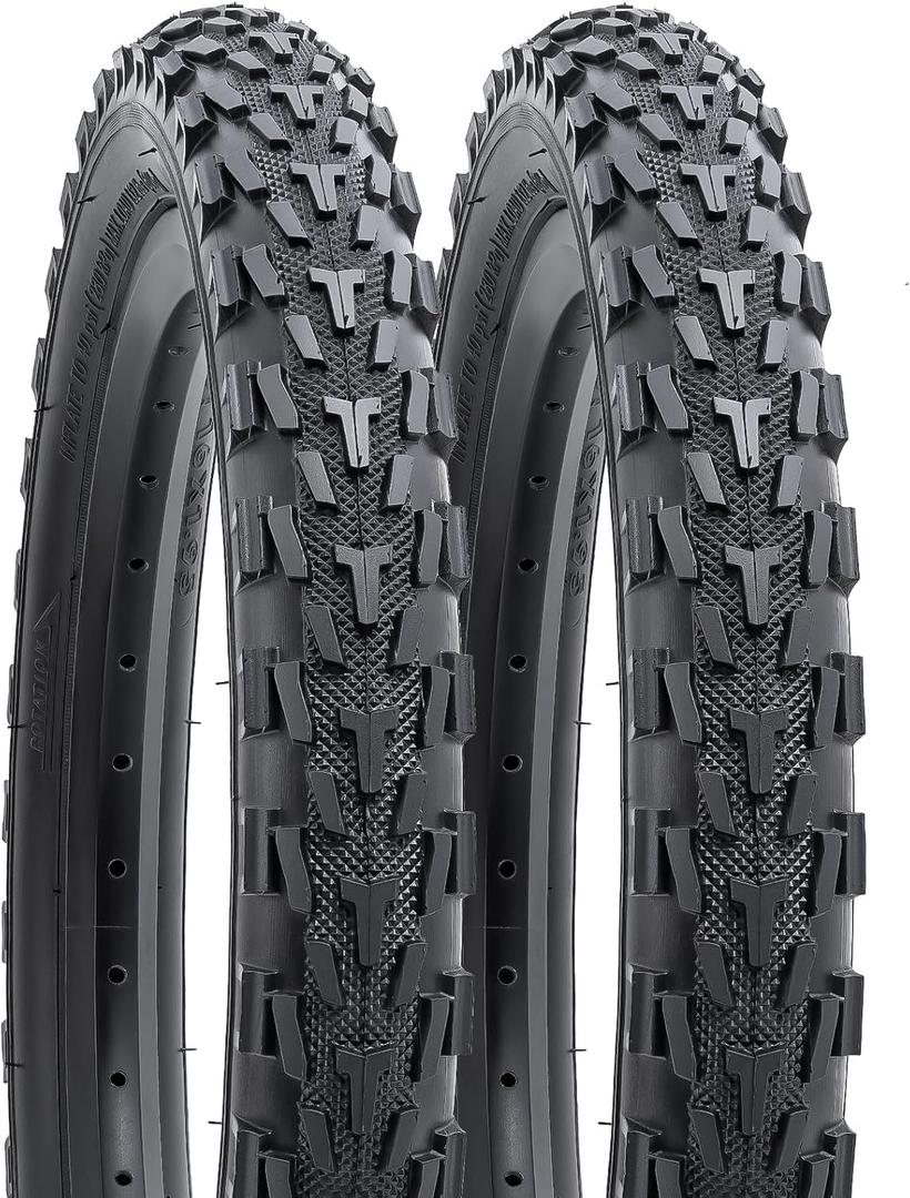YUNSCM 2-PCS 16" Kid Bike Tires 16x1.95/53-305 Compatible with 16 x 1.95 All-Terrain Directional Tread Bike Bicycle Tires (Y-817)