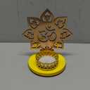 SATVIK OM Shadow Diya for Diwali Decoration Gift Traditional Decorative Statue for Home/Office Religious Tea Light Candle Holder Stand Indian Housewarming Return Gift Items OM Shape
