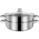 Steamer for Cooking, 5.0 Quarts Stainless Steel Steamer Pot, 2-Tier Food Steam Pots with Lid for Cooking Vegetables, Seafood, Soups, Stews and Pasta, 11 x 6.1 inch
