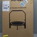 ZCMHAXJ Foldable Mini Trampoline, 40" Rebounder Trampoline for Adults & Kids, 450lbs Capacity with U-Shaped Adjustable Bar, Indoor Fitness Workout Exercise Equipment