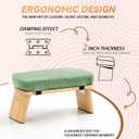 Meditation Bench, Bamboo Meditation Stool, Folding Kneeling Meditation Bench, Seiza Prayer Bench, Prayer Bench with Meditation Cushion, Kneeling Stool(Green-Bag)