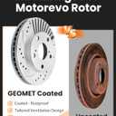 MOTOREVO Front Geomet Coated Brake Kit for Civic [ 2012-2014 ] [ONLY for 261.7mm 10.3in Rotors] [2013-2014 LX 10.3in ONLY, NOT 11.1in] High-Carbon Alloy Drilled & Slotted Vented Discs & Ceramic Pads