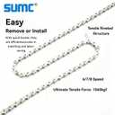 Ebike Chain, 136 Links, 1/2" x 3/32", 6/7/8 Speeds, 1060Kgf High Strength, Dark Silver, Suitable Not Only for E-Bikes, But Also for Mountain/Road/City/BMX Bikes